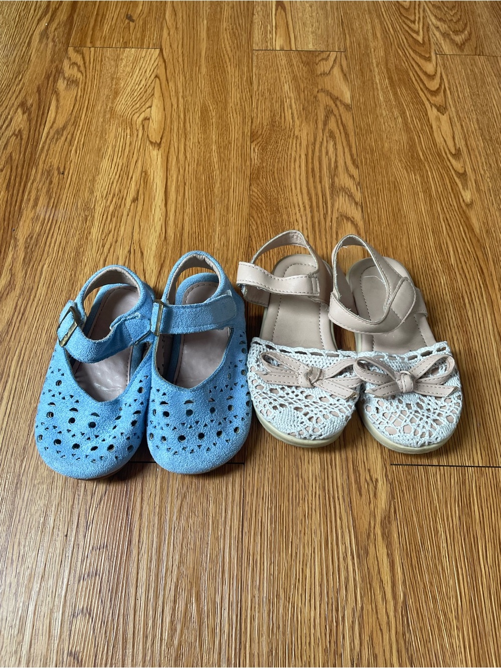 Blue and Cream Kids Mary Jane & Sandal Set - Cute Summer Shoes